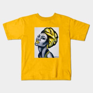 Lady in Yellow Kids T-Shirt